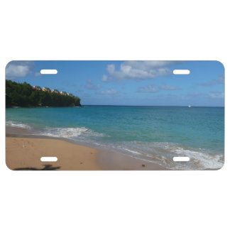 Saint Lucia Beach Tropical Vacation Landscape License Plate