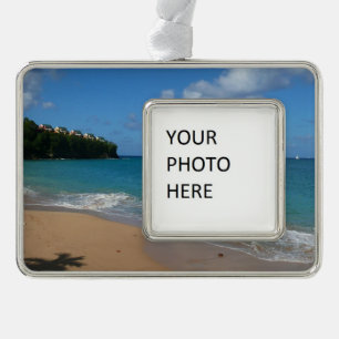 Saint Lucia Beach Tropical Vacation Landscape Ornament
