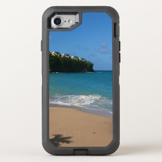 Saint Lucia Beach Tropical Vacation Landscape Otterbox iPhone Case (Back)