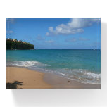 Saint Lucia Beach Tropical Vacation Landscape Paperweight