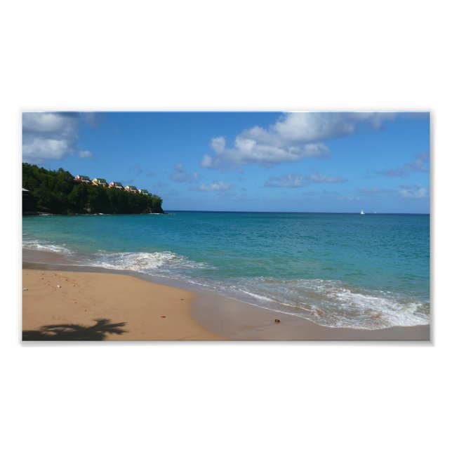 Saint Lucia Beach Tropical Vacation Landscape Photo Print (Front)