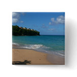 Saint Lucia Beach Tropical Vacation Landscape Pinback Button