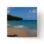 Saint Lucia Beach Tropical Vacation Landscape Pinback Button
