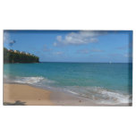 Saint Lucia Beach Tropical Vacation Landscape Place Card Holder