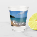 Saint Lucia Beach Tropical Vacation Landscape Shot Glass