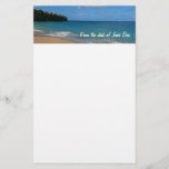 Saint Lucia Beach Tropical Vacation Landscape Stationery