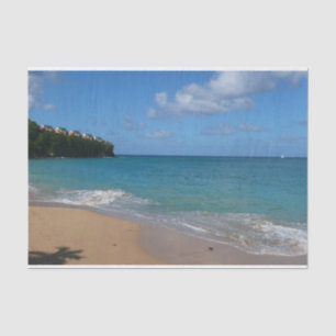 Saint Lucia Beach Tropical Vacation Landscape Tissue Paper