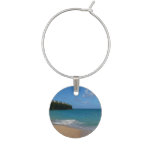 Saint Lucia Beach Tropical Vacation Landscape Wine Glass Charm