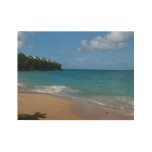 Saint Lucia Beach Tropical Vacation Landscape Wood Poster