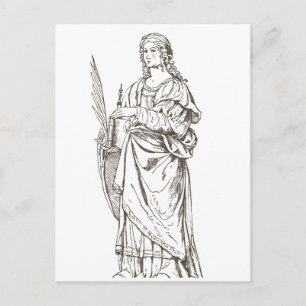 Saint Lucia Bernardino Luini Fine Art Postcard