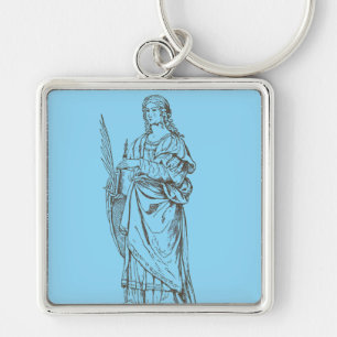 Saint Lucia by Bernardino Luini Keychain