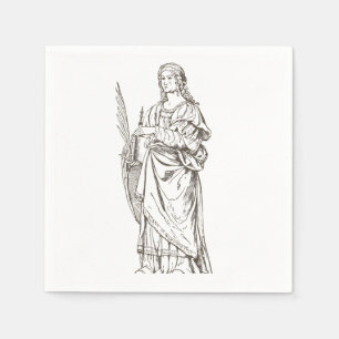 Saint Lucia by Bernardino Luini Napkins