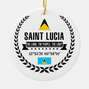 Saint Lucia Ceramic Ornament