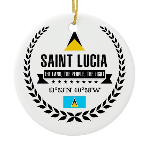 Saint Lucia Ceramic Ornament