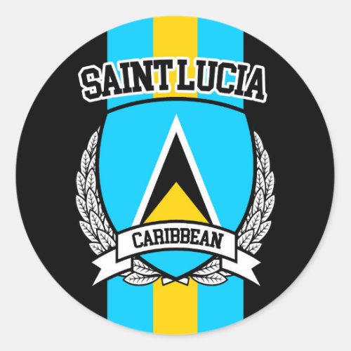 Saint Lucia Classic Round Sticker
