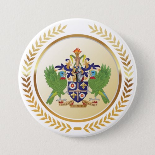 Saint Lucia Coat Of Arms Button