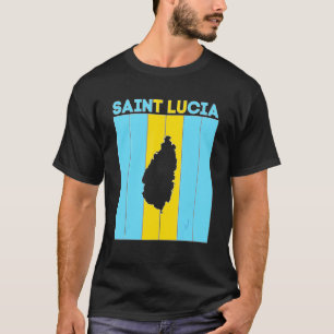 Saint Lucia Country Borders T-Shirt