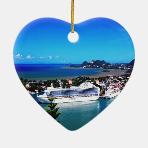 Saint Lucia cruise ship Ceramic Ornament