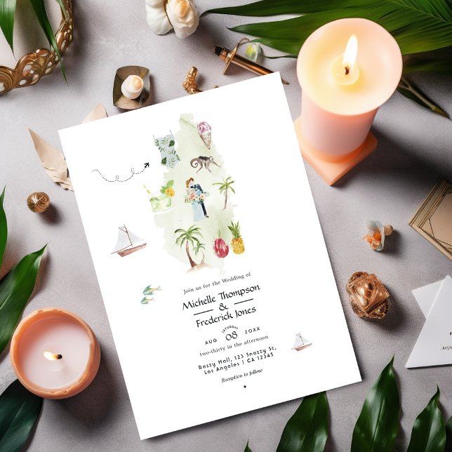 Saint Lucia Destination Wedding Photo Invitation (Creator Uploaded)