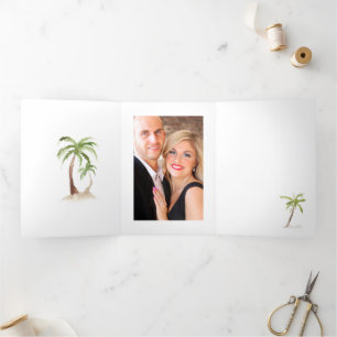 Saint Lucia Destination Wedding Photo Tri-Fold Card