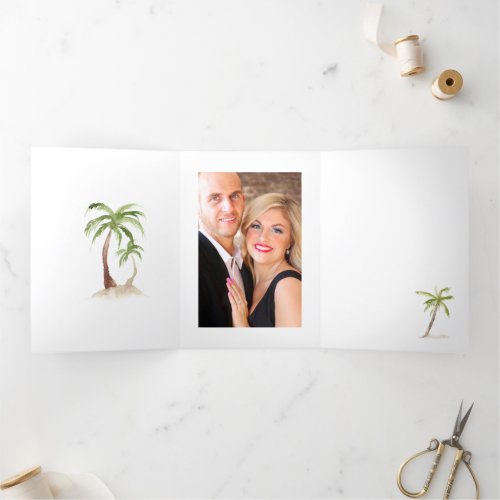 Saint Lucia Destination Wedding Photo Tri_Fold Card