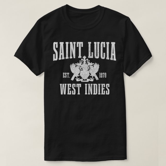 Saint Lucia Est T-Shirt (Design Front)
