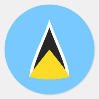 Saint Lucia Fisheye Flag Sticker