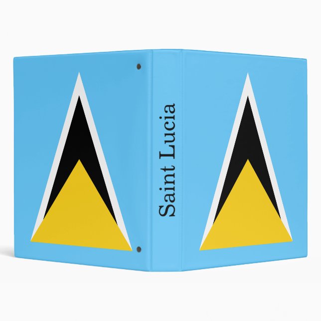 Saint Lucia Flag 3 Ring Binder (Background)