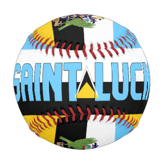 Saint Lucia Flag and Coat of Arms Patriotic Baseball