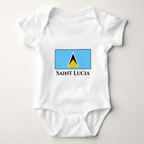 Saint Lucia Flag Baby Bodysuit