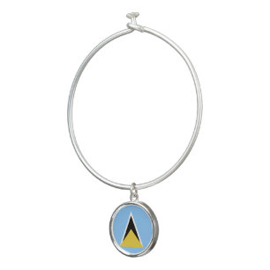 Saint Lucia flag Bangle Bracelet