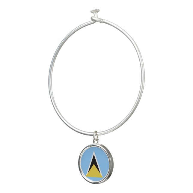 Saint Lucia flag Bangle Bracelet (3/4)