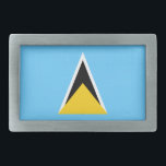 Saint Lucia Flag Belt Buckle<br><div class="desc">Patriotic flag of Saint Lucia.</div>