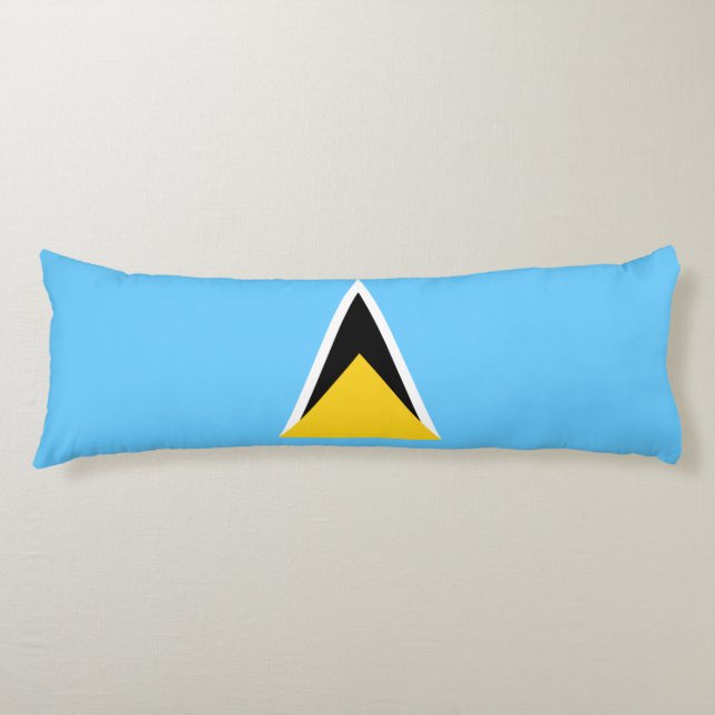 Saint Lucia Flag Body Pillow (Front)
