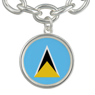 Saint Lucia Flag Bracelet