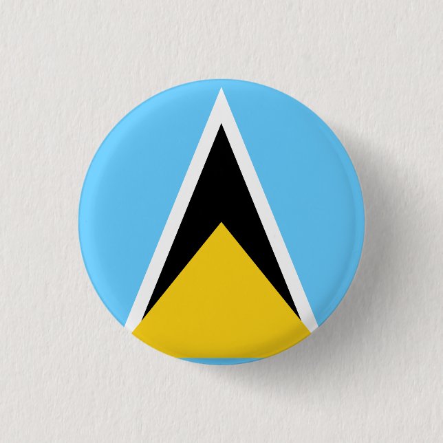 Saint Lucia Flag Button (Front)