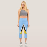 Saint Lucia flag Capri Leggings<br><div class="desc">An ideal gift for all those who are patriotic of their country!</div>