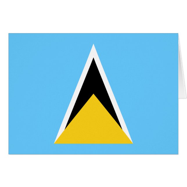 Saint Lucia Flag Cards (Front Horizontal)