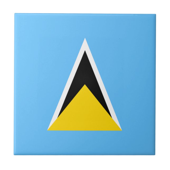 Saint Lucia Flag Ceramic Tile (Front)
