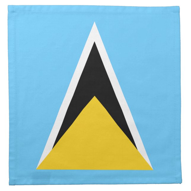 Saint Lucia Flag Cloth Napkin (Front)