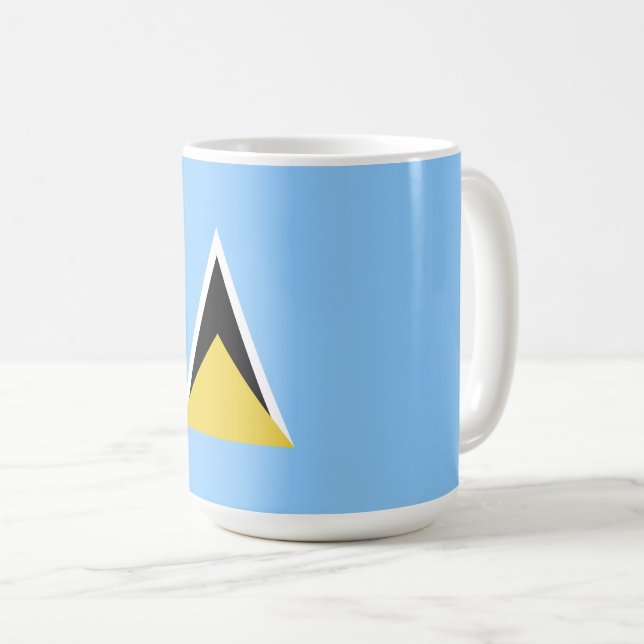 Saint Lucia flag Coffee Mug (Front Right)