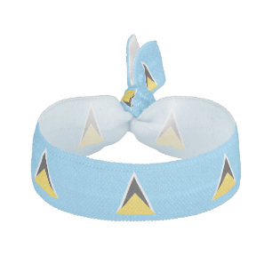 Saint Lucia Flag Elastic Hair Tie