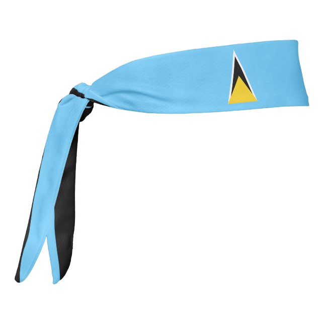 Saint Lucia Flag Elegant Patriotic Tie Headband (Rotate 270)