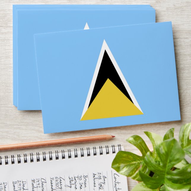 Saint Lucia flag Envelope (Stacked)