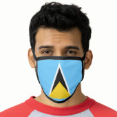 Saint Lucia Flag Face Mask (Worn Him)