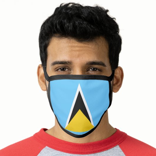 Saint Lucia Flag Face Mask (Worn Him)