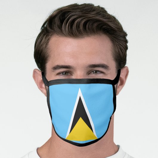 Saint Lucia Flag Face Mask (Worn Him)