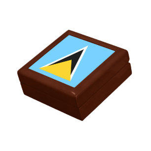 Saint Lucia Flag Gift Box