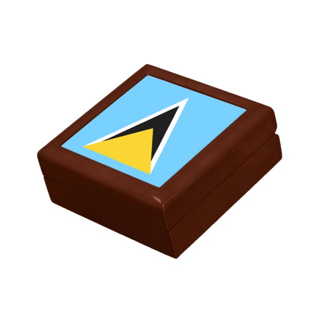 Saint Lucia Flag Gift Box (Side)