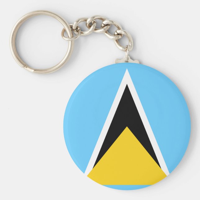 Saint  Lucia Flag Keychain (Front)